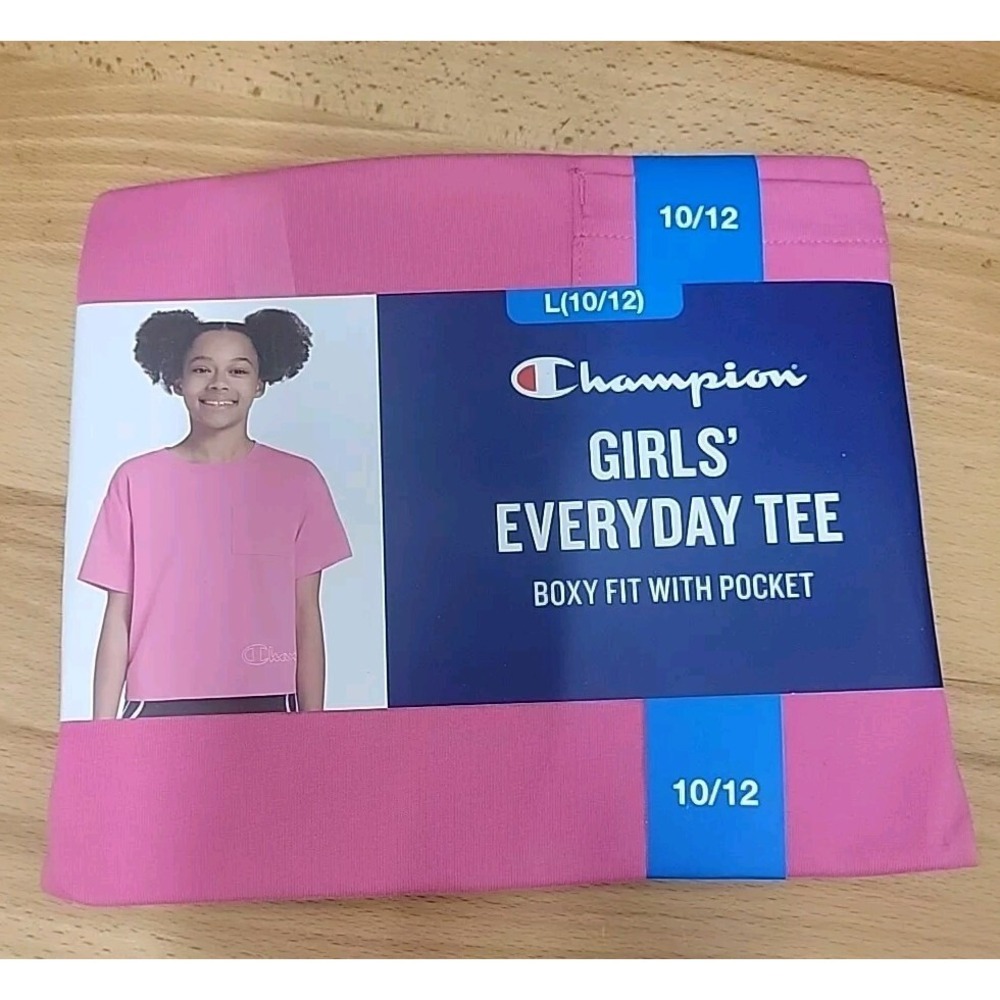 Champion Girl's Short Cap Sleeve Everyday Tee L 10/12